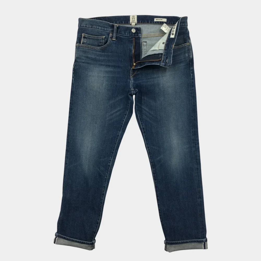Kato by Hiroshi Kato The Pen Slim Selvedge Jeans Blue Rain Wash Mens 34 USA Made